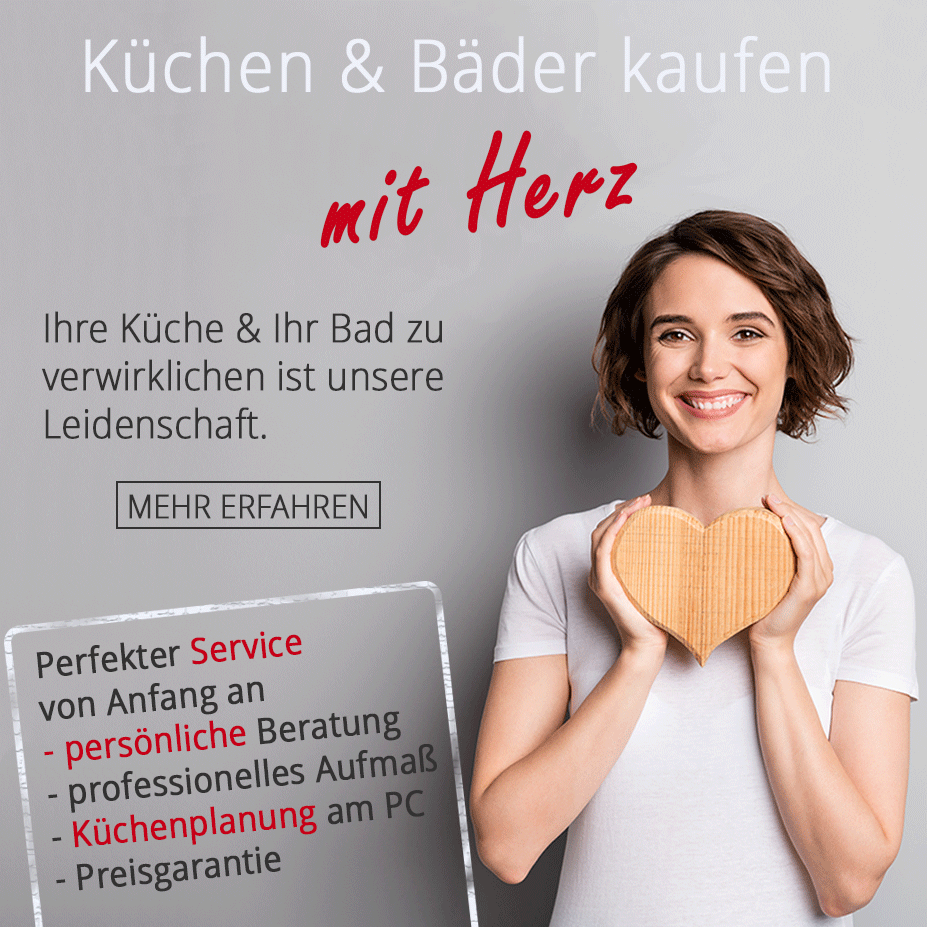 Küchen und Badmöbel kaufen mit Herz bei Innovation Küche und Bad in Günzburg. 