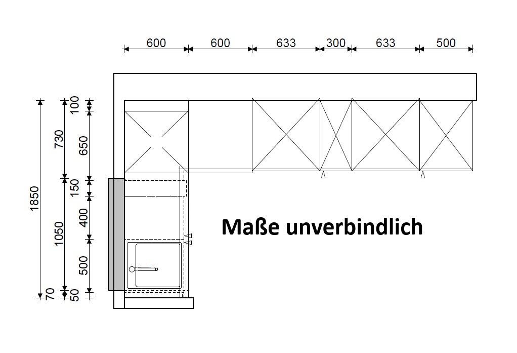 Grundriss zum Hauswirtschaftsraum Novel der Marke Interline